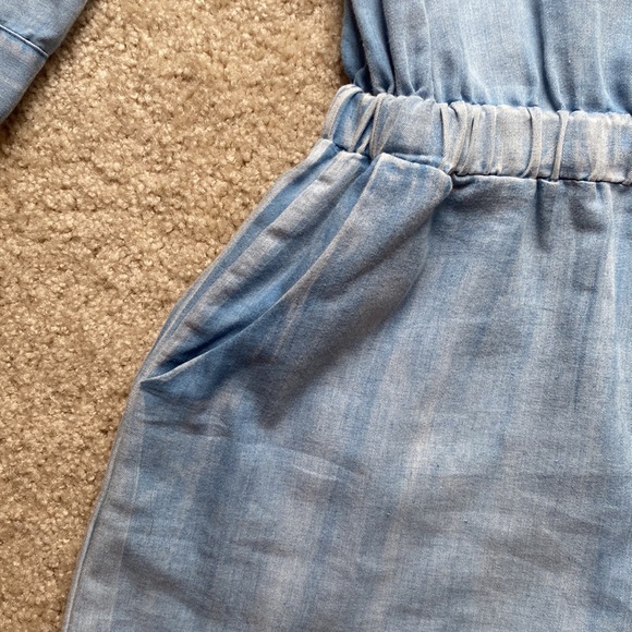 Very J Chambray Romper🩵 Size Small - Picture 4 of 4